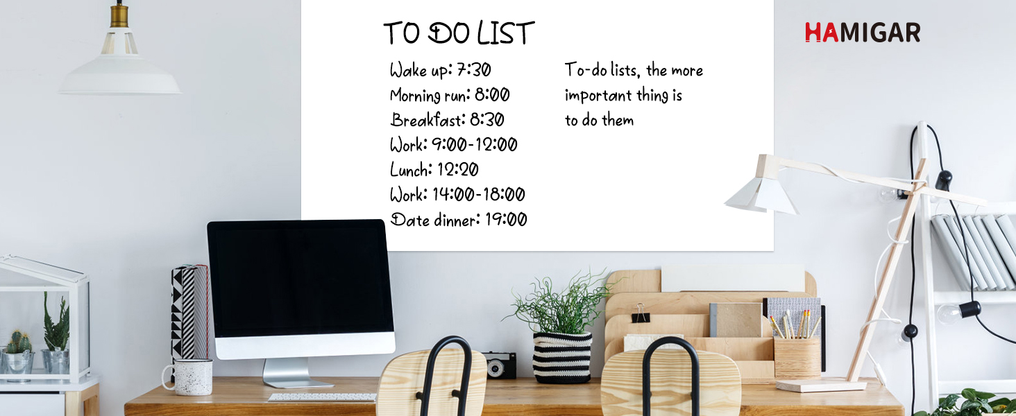 white board, to-do lists, the more important thing is to do them