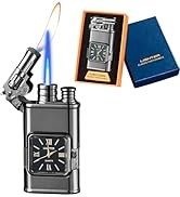 Torch Lighter, Magic Dual Flame Lighter with Cool Design, Windproof Lighters with Visible Fuel Ta...