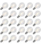 Goothy Clear Globe G40 Screw Base Light Bulbs Replacement 1.5-Inch, 5 Watts, E12 Base, 25 Pack