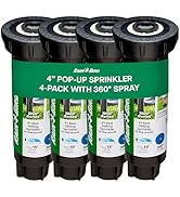 Rain Bird 1804QDPRS Pressure Regulated 1800 Series Dual Spray 4 in Pop Up Sprinkler Head, 4 Pack ...