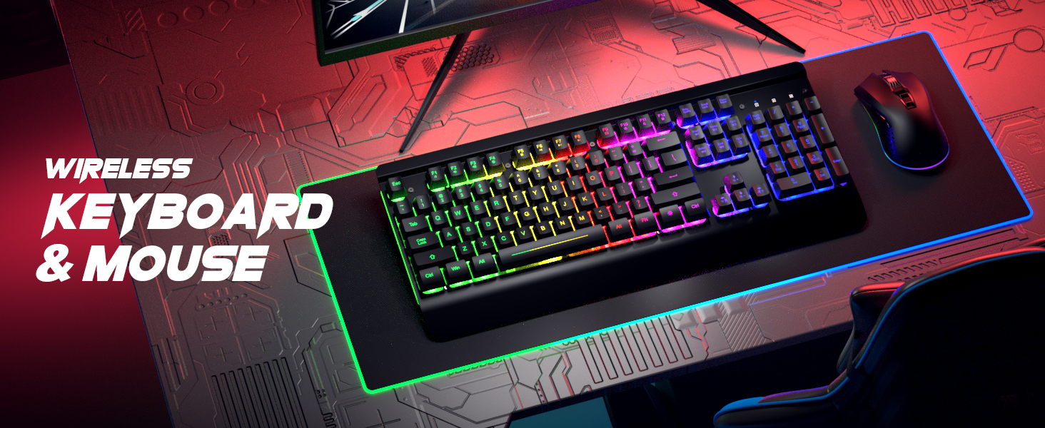 Gaming Keyboard and Mouse Combo Wireless