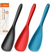 3 PACK Silicone Cooking Spatula & Spoon for Nonstick Cookware, BPA-Free | Multifunction Spoonula ...