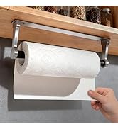 Paper Towel Holder Wall Mount Adhesive Paper Towel Holder Under Cabinet Toilet Roll Hanging Holde...