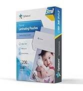 Optiazure Thermal Laminating Pouches 9"x11.5" Inches, 3mil 200Pack, Laminated Paper, Clear, Lette...