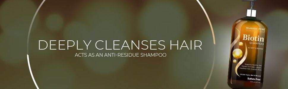 majestic pure biotin shampoo thickening hair thinning loss natural volumizing long sulfate free best