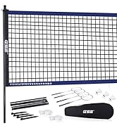 GSE Outdoor Portable Badminton Complete Net Set for Backyard Lawn, Beach, Park with Family & Frie...