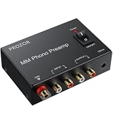 PROZOR MM Phono Turntable preamp - Mini Stereo Audio Low Noise Phono preamplifier with Power Swit...