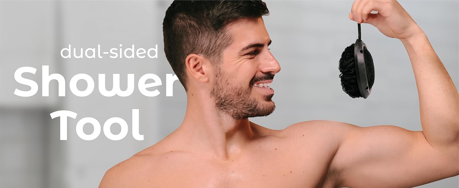 dual sided shower tool for men and women