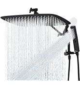 G-Promise All Metal 16 Inch Shower Head with Massage Mode Handheld, Rain Shower Head with Handhel...