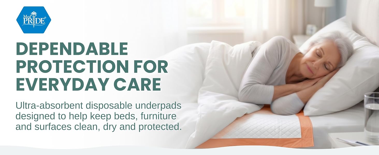 , Super Absorbent Adult Bed Pads for Incontinence, Bedding Protection, Prevents Leakage,