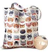 Miss Adola Aesthetic Cotton Tote Bag for Women - Reusable Shoulder Bag with Buckle Fabric Bag for...
