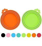 PWOD 2 Pack Pet Food Cans Lids, Silicone Food Can Covers for Dog and Cat, BPA Free/Food Safe/Univ...