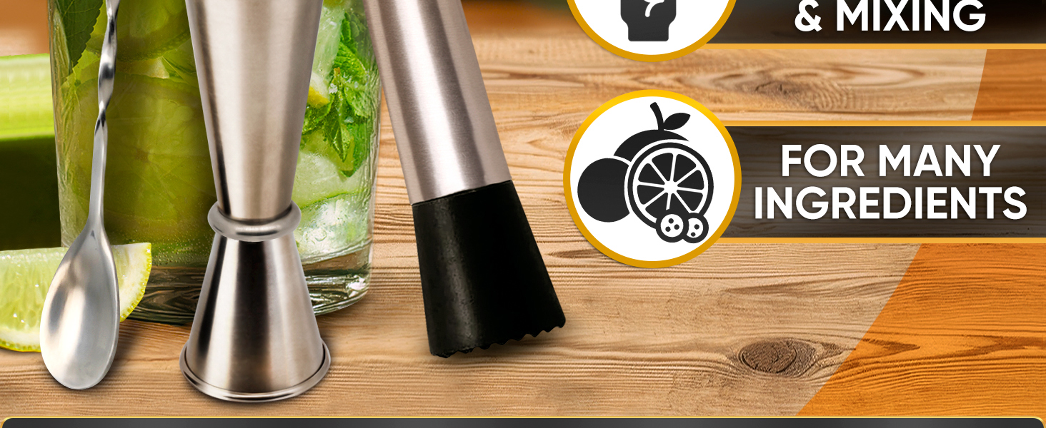 cocktail muddler drink stirrers cocktail jigger cocktail spoon bar Brewing Spoon Stirring Utensils