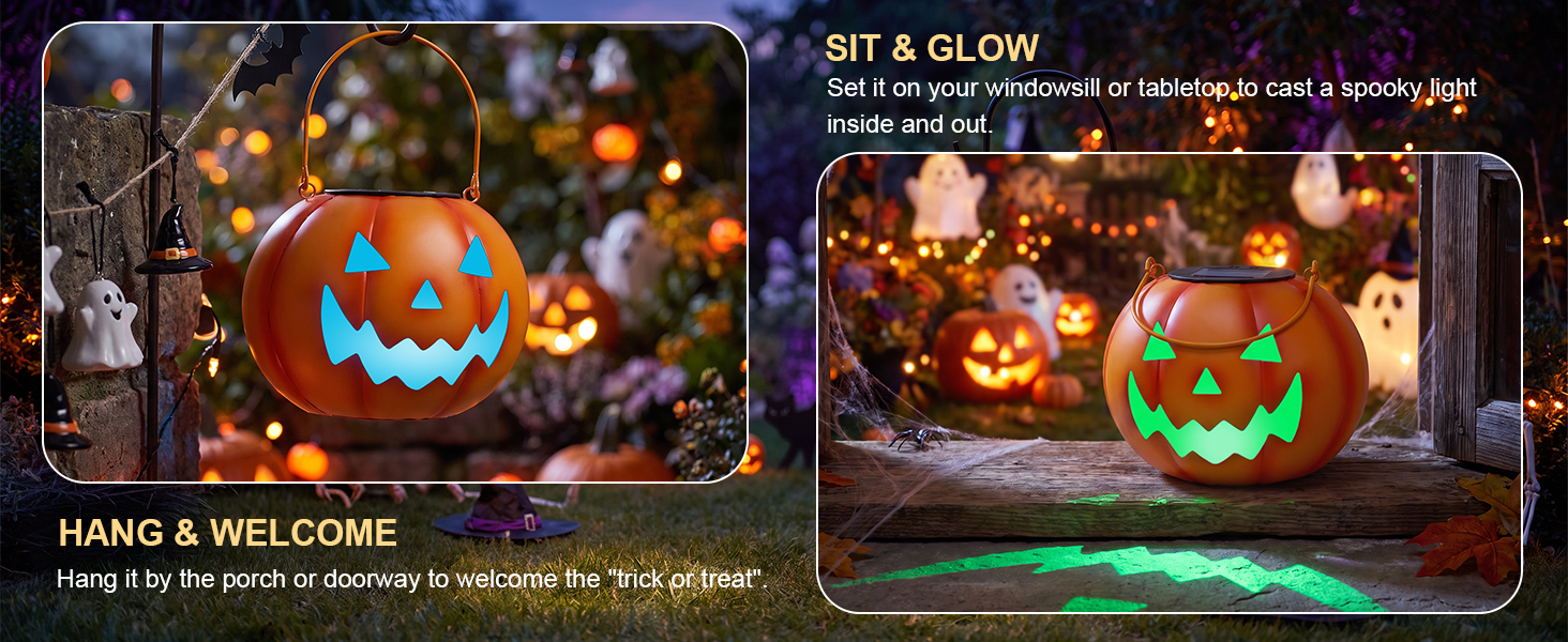 pumpkin solar lights for outside