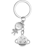 PLwelth Alien Keychain for Women Men Planet Keychain Cool Keyring Charms Accessories for Car Keys...