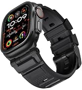 Lerobo Rugged TPU Band Compatible with Apple Watch Bands for Men | Durable Sport Strap for iwatch...