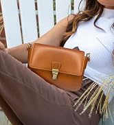 Women's Leather Evening Shoulder Bag - Vintage Clutch Hobo Tote Purse - Trendy Ladies Handbag for...