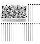 Sewing Pins, 300 PCS Straight Pins for Fabric, Black Pearlized Ball Head Quilting Pins Long 1.5in...
