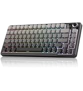 RedThunder K75 Pro Wireless Mechanical Gaming Keyboard, TFT Screen & Knob, 75% Tri-Mode, Pre-Lube...