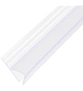 uxcell Shower Door Side Seal, H-Type Shower Door Sweep for 3/8" Glass 86.5" Long Silicone Framele...