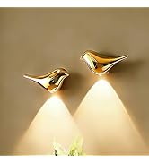 OLISHALIGHT Motion Sensor Wall Light: 1200mAh Rechargeable Wall Sconce Set of 2 Magnetic Stair Li...
