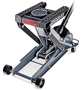 Powerbuilt 3000 Pound Triple Lift Garage Jack, Heavy Duty Vehicle, Truck, Car, Motorcycle, Transm...