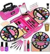 Kids Makeup Kit for Girl - 59 PCS Real and Safe Make up for Kids Girls, Washable Little Girls Mak...