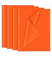 NEBURORA 120 Sheets Orange Tissue Paper 14 x 20 Inches Orange Wrapping Tissue Paper Bulk Orange W...