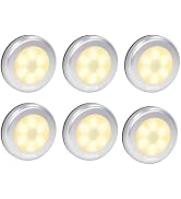 6 Pcs Motion Sensor Night Light Indoor, Cordless Battery Operated LED Night Light Step Lights Wir...