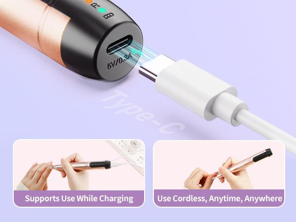 Cordless Nail Drill Electric File Lima de taladro de uñas eléctrica inalámbrica
