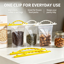 Kitchen pouches sealed with bag sealing clips