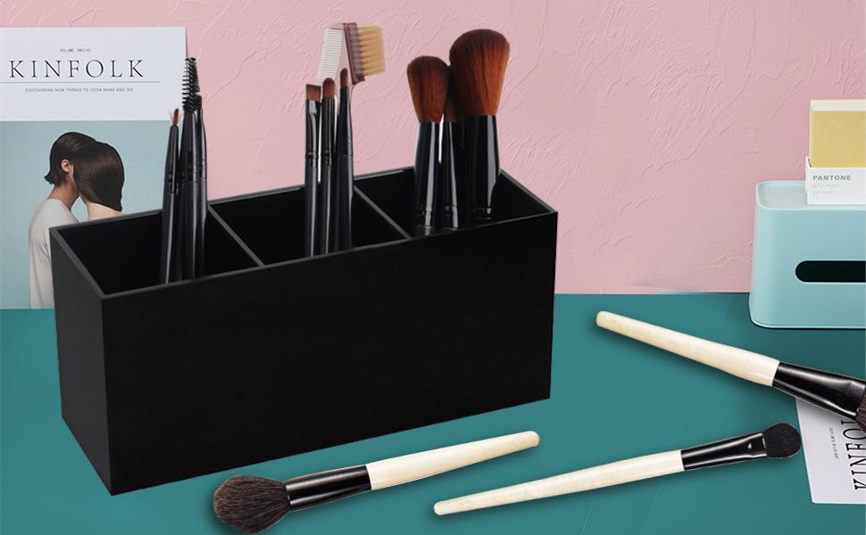 Weiai Black Makeup Brush Organizer