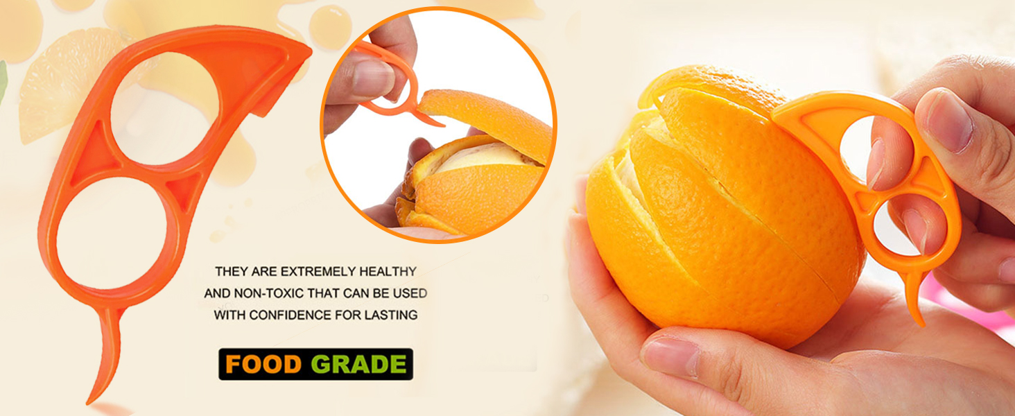 Orange Peeler Tools Citrus Peel Cutter Plastic Fruit Vegetable Slicer Cutter Lemon Peeler Opener