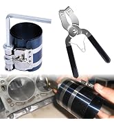 Piston Ring Compressor Tool, Car Engine Piston Ring Installer Removal Kit, Adjustable Compression...