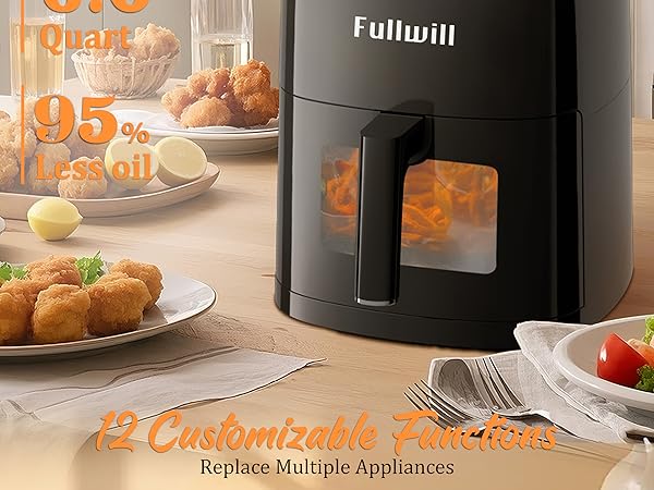 Guilt-Free Crunch: Enjoy delicious meals with up to 95% less oil!