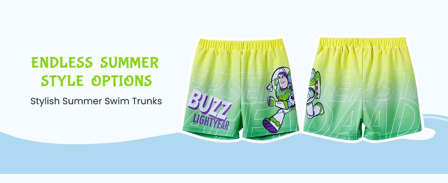 Disney Toy Story boys swim trunks playa board shorts summer slim fit shorts vacation travel boxers