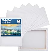 Halobios Blank Canvases for Painting with 11x14 inch, 8 Packs Stretched Canvases for Acrylics, Oi...