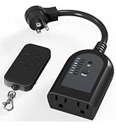 SURNICE Timer Outlet Waterproof, Dusk to Dawn Light Sensor Outdoor Light Timer with 2 Grounded El...