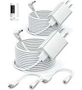 WUKUR 2 Pack Power Adapter Compatible with Ring Stick Up Cam Battery/Plug-in 3rd Gen/2nd Gen & Ri...
