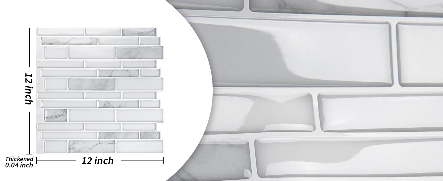 Art3d 10-Sheet Premium Stick On Kitchen Backsplash Tile