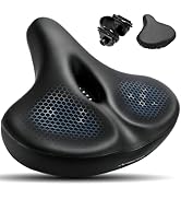 APECYC Oversized Bike Seat, Mens Wide Bike Saddle, 12.6‘’ Bicycle Seat with Thick High-Density Fo...