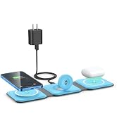 Wireless Charger 3 in 1,RTOPS Magnetic Travel Wireless Charging Station Multiple Devices,GaN 3 in...