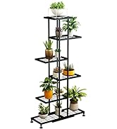 Metal Plant Stand for multiple plants, 6 Tier 12 Potted, Upgrade Multiple Plant Rack Shelf Organi...