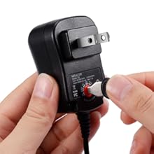 3v 1a 4.5v 1a 5v 1a 6v 1a 7.5v 1a 9v 500mA 1A 12V 500mA 600mA 800mA 1000mA wall wart charger cord