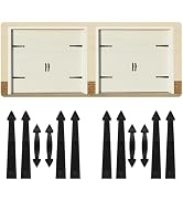 Magnetic Garage Door Hardware,Garage Door Magnetic Decorative Hardware 8 Hinges + 4 Handles for I...