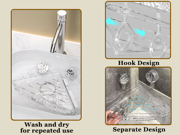 Corner Shower Caddy Suction Cup