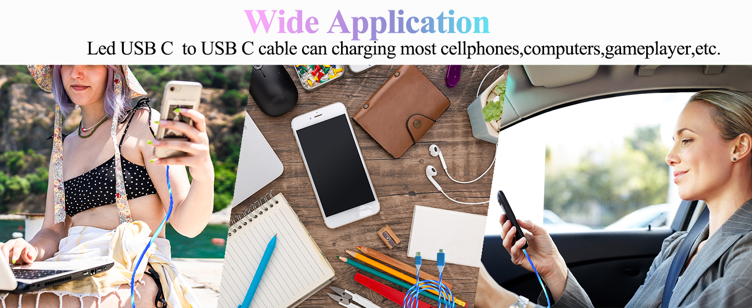 Light Up USB C Charging Cable