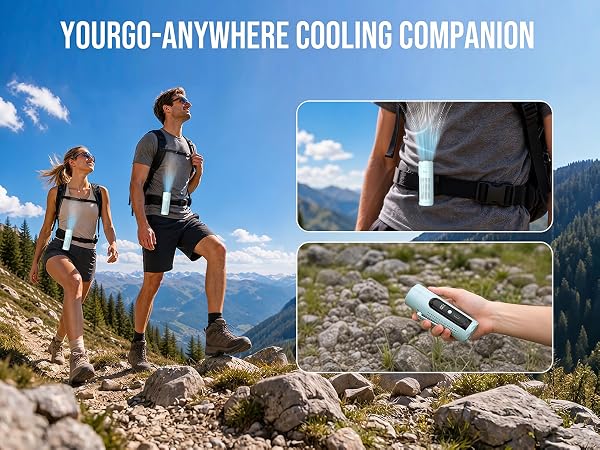 portable clip on fan for pants hiking