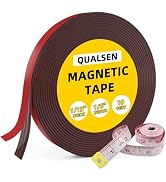 Qualsen Magnetic Tape Strong Flexible Magnetic Strip Magnetic Strips with Adhesive Backing Magnet...