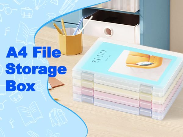 transparent file box